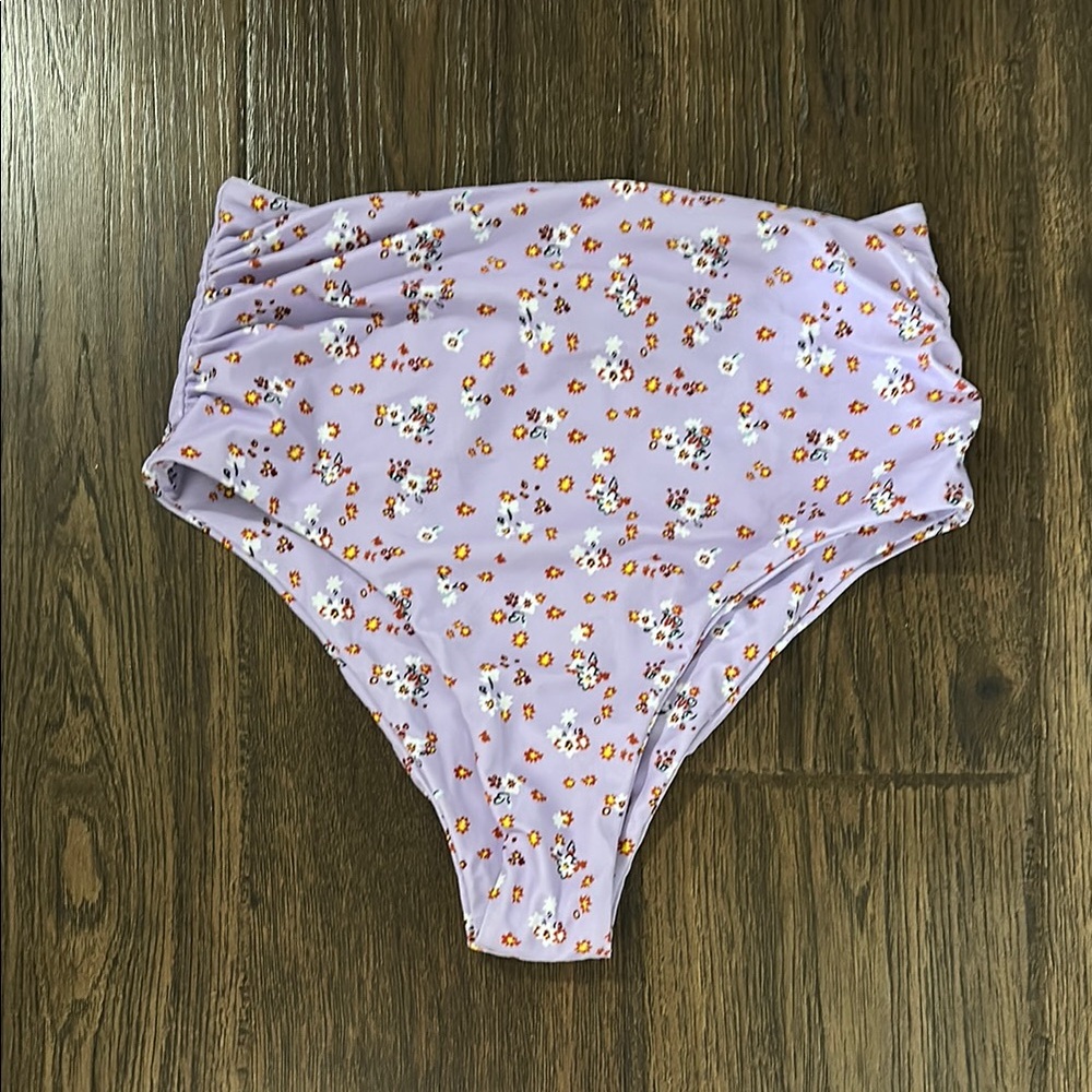 Zara Floral Bikini Bottom - Lavender